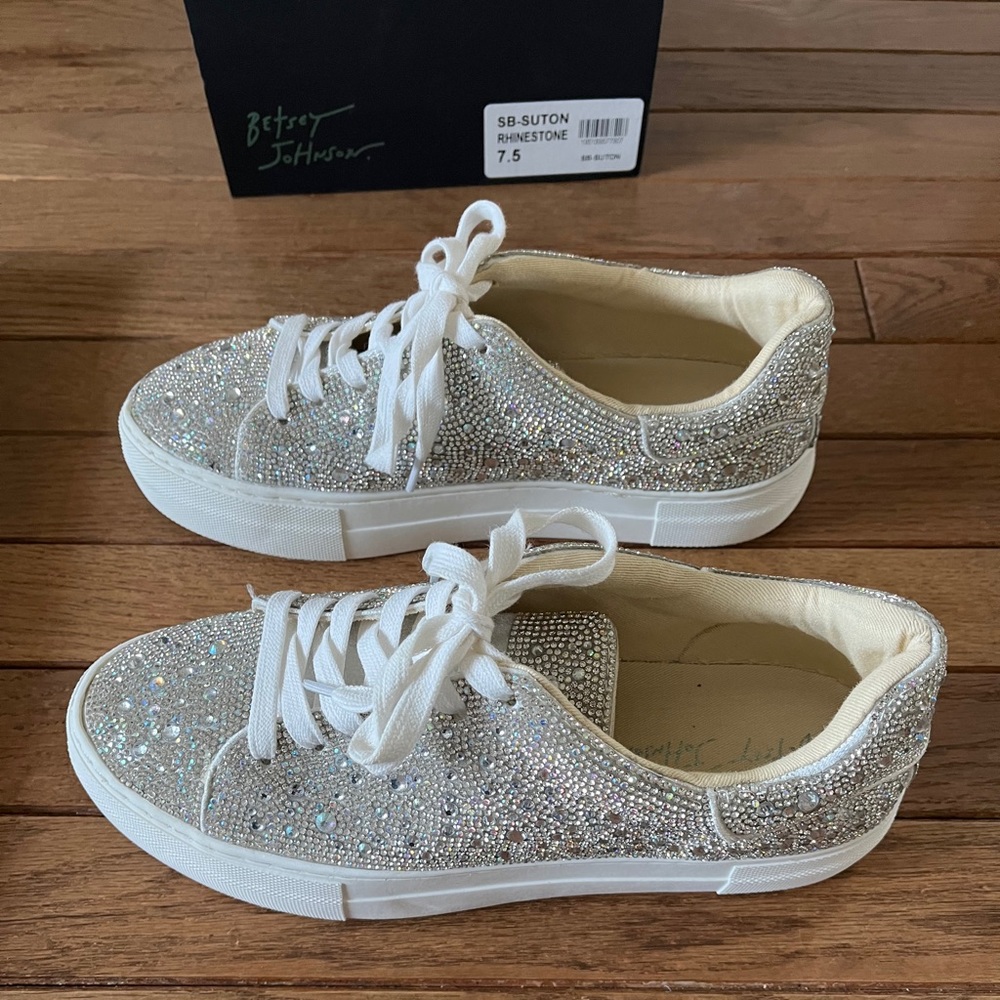 Betsey Johnson Rhinestone Sneakers